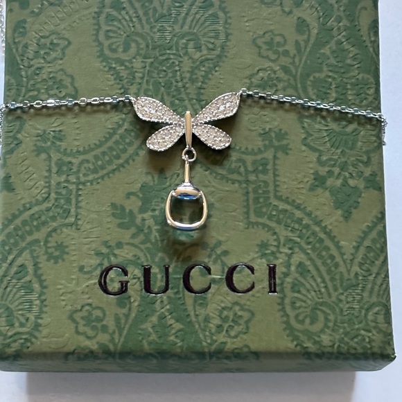 Gucci Jewelry - Gucci 925 Sterling Silver Butterfly Pendant Necklace